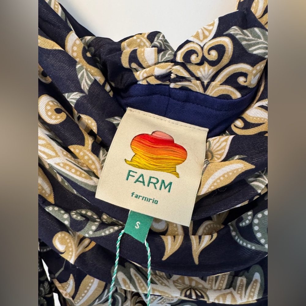 FARM Rio Black and Gold Off-Shoulder Maxi Dress - Picture 10 of 13